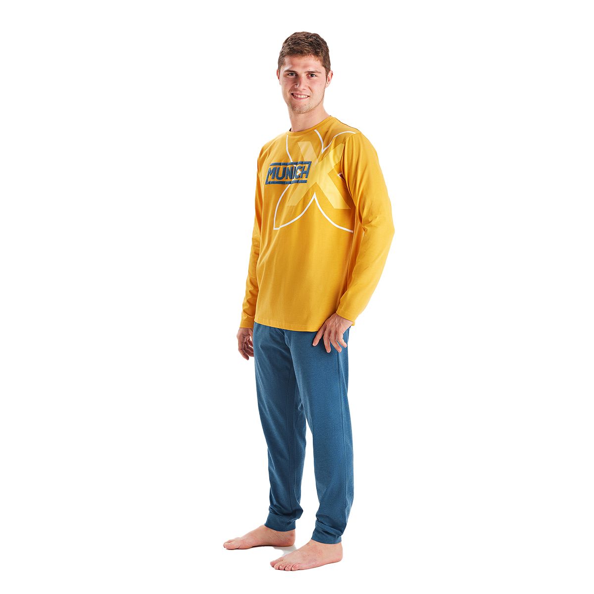 Herren Langarm-Pyjama-Set