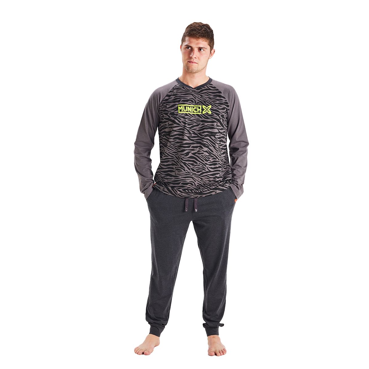 Herren Langarm-Pyjama-Set