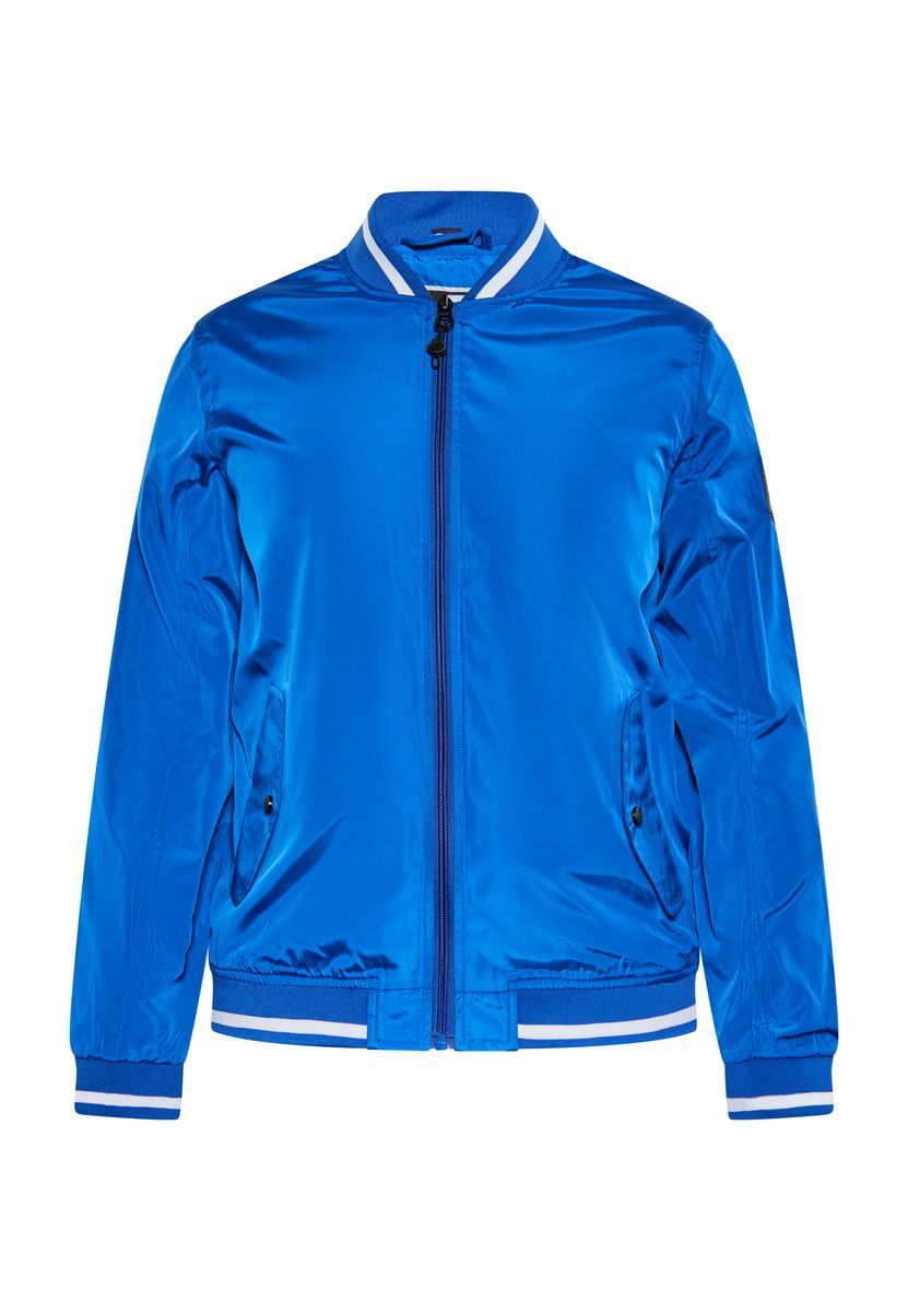Herren Blaue Bomberjacke mit Streifen