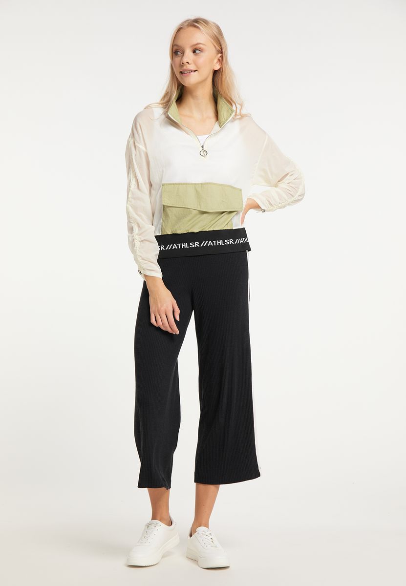 Transparente Kurze Half-Zip Windjacke