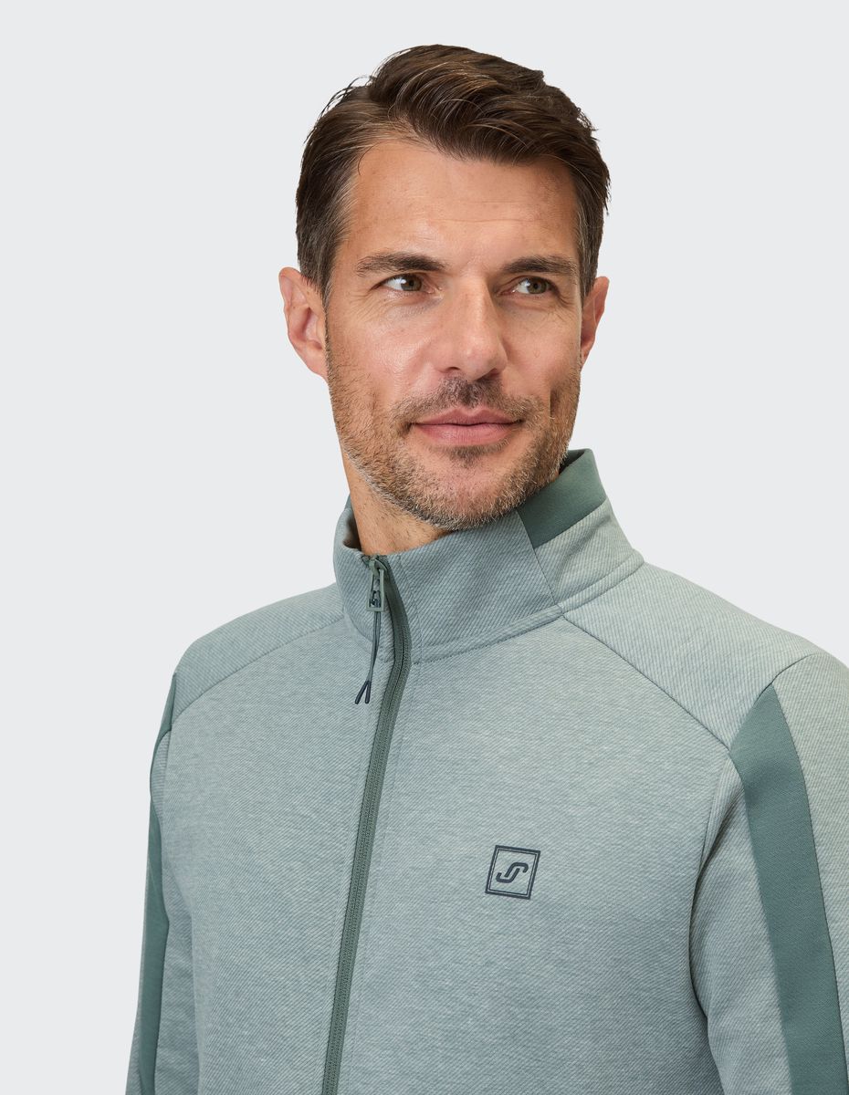Melierte Sportjacke mit Reißverschluss