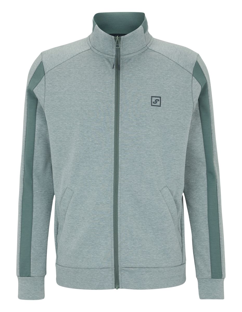 Melierte Sportjacke mit Reißverschluss