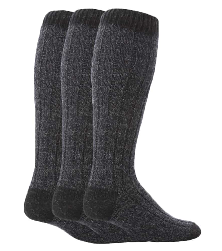 Workforce - 3 Paar Herren extra lange kniehohe warme Wollstiefelsocken