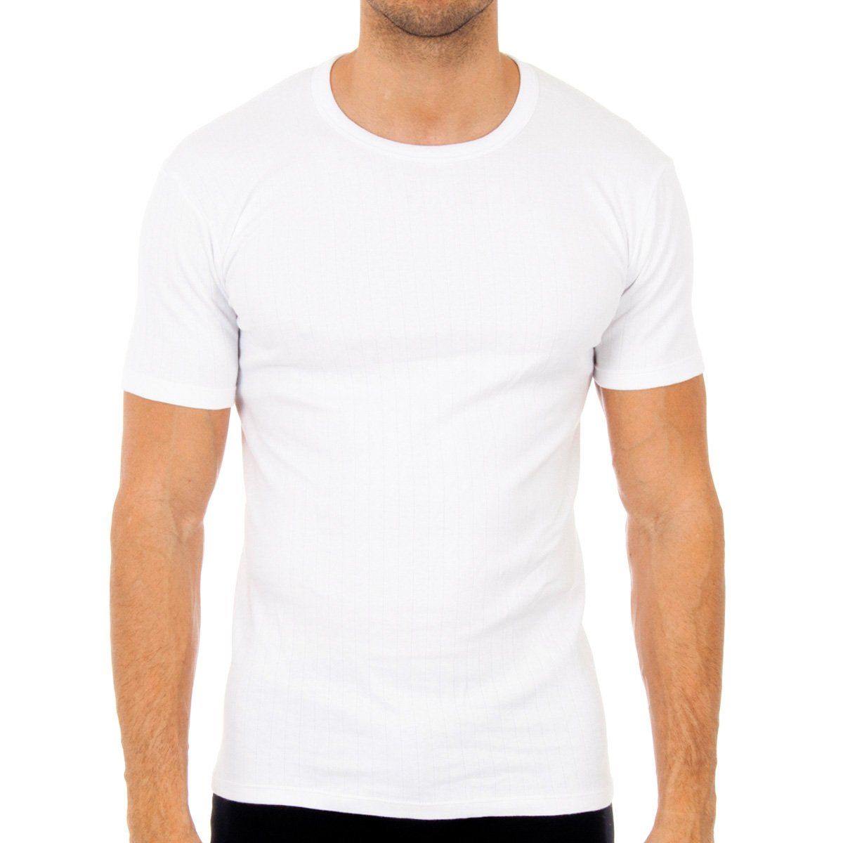 Herren Weißes T-Shirt mit Rundhalsausschnitt