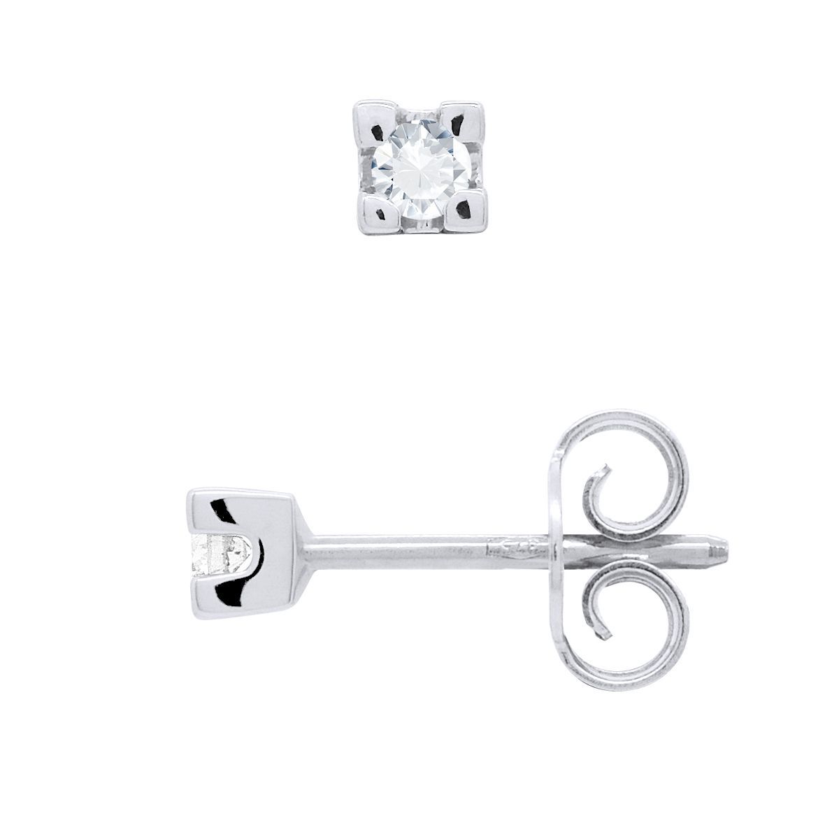 Weißgoldene Diamantohrstecker