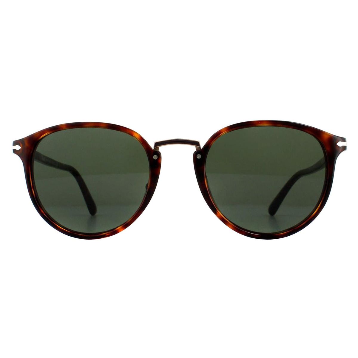 Runde Sonnenbrille in Hornoptik mit Metallsteg