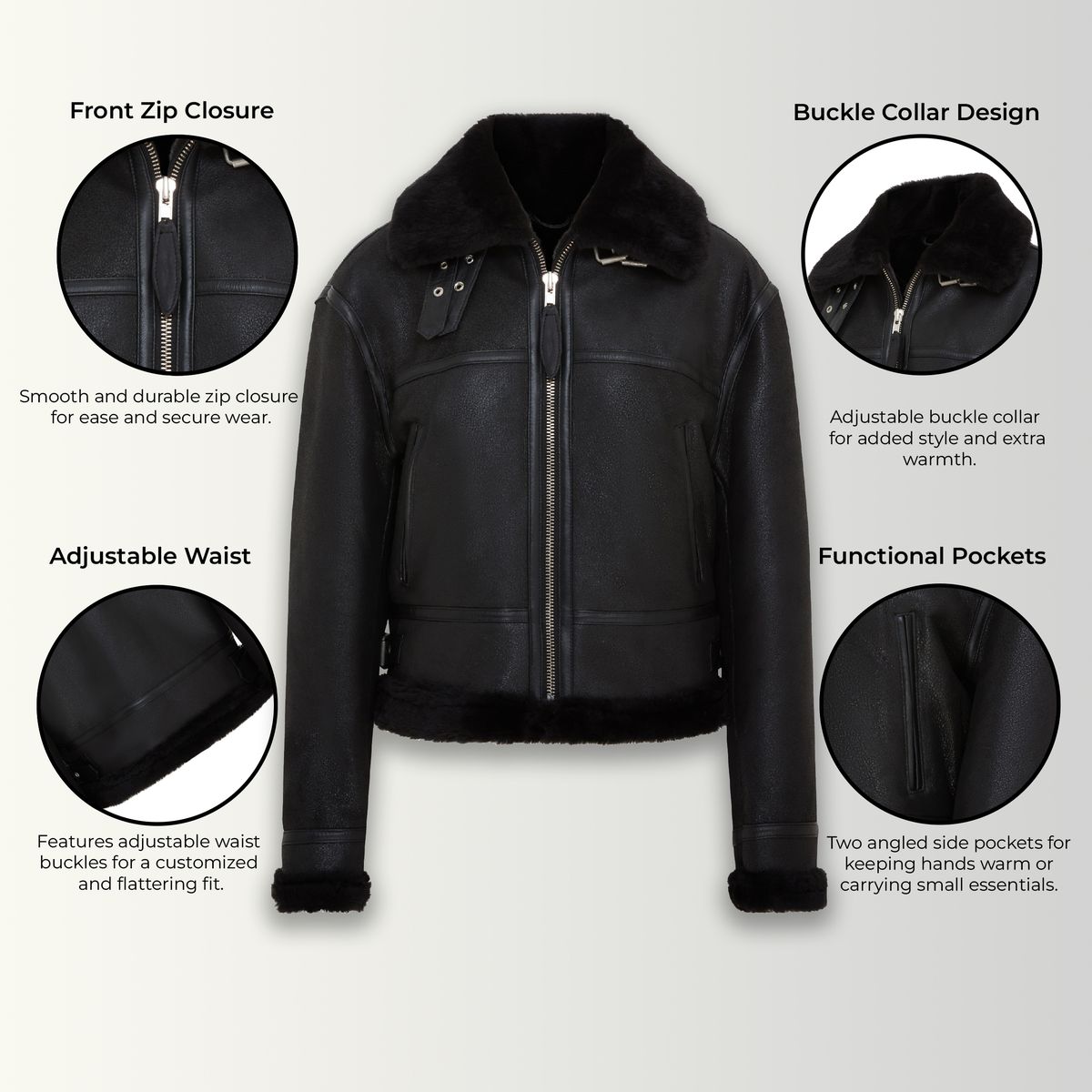 B3 Lammfell Fliegerjacke