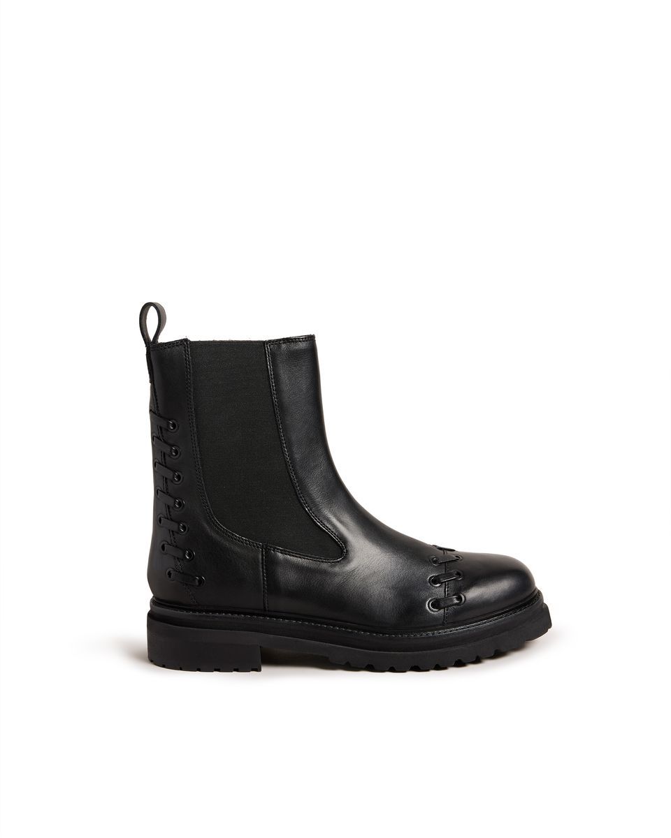 Chelsea-Boots mit geschnürtem Detail