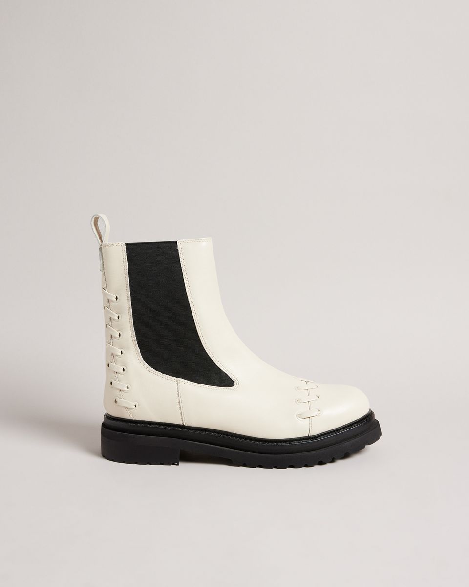 Chelsea-Boots mit geschnürtem Detail