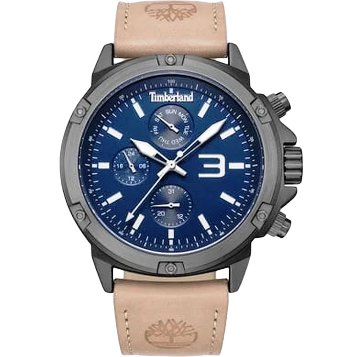 Chronographenuhr mit Lederarmband