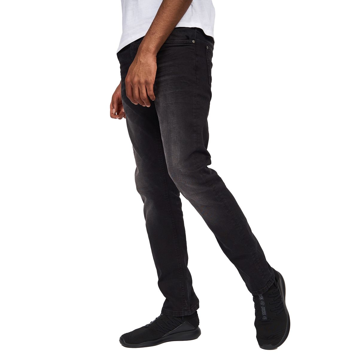 Herren Slim Fit Schwarze Jeans