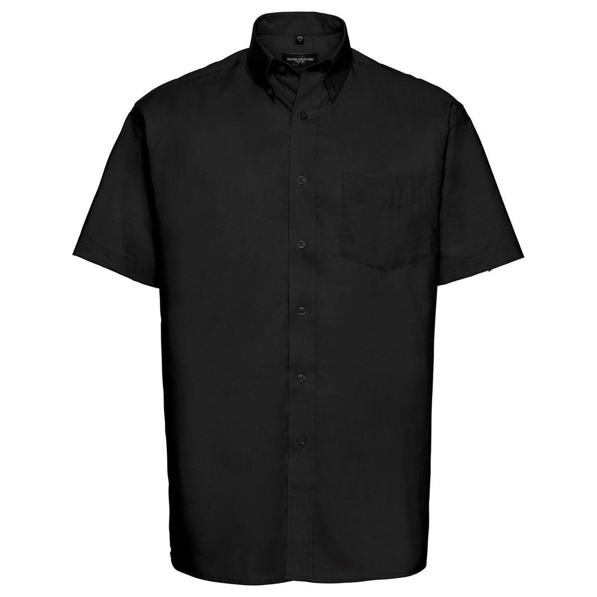 Russell Collection - Hemd Pflegeleicht für Herren kurzärmlig (Schwarz)