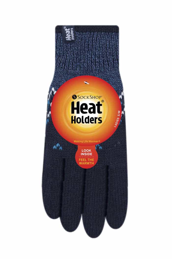 Fleecegefütterte Handschuhe mit Norwegermuster