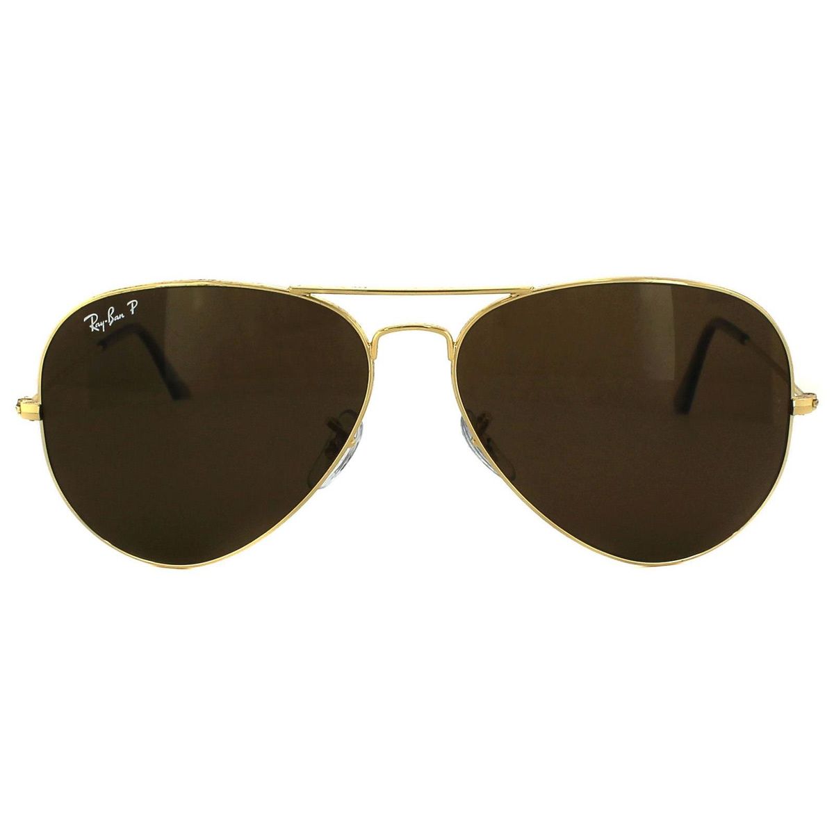 Ray-Ban Aviator Sonnenbrille Gold Braun Polarisiert