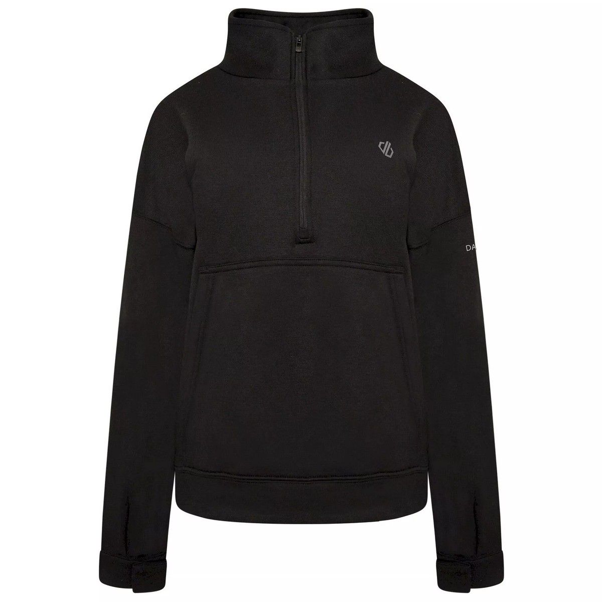 Fleece-Pullover-Sweatshirt mit halbem Reißverschluss