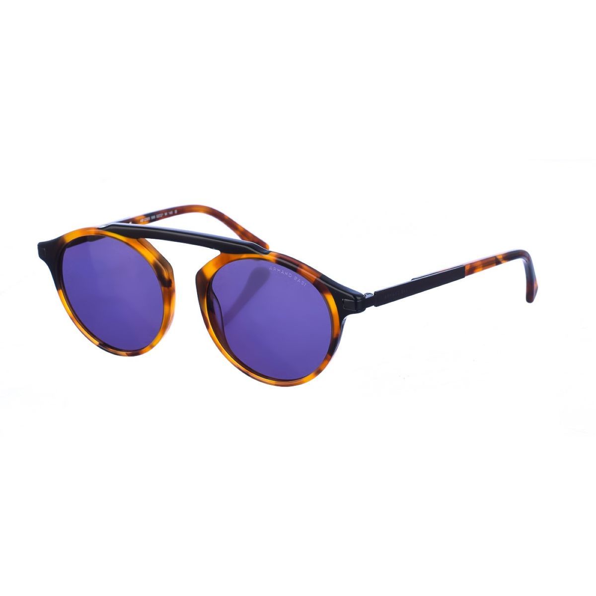 Runde Havanna-Schwarz Unisex Sonnenbrille