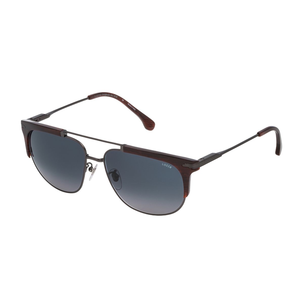 Herren Browline Sonnenbrille Metallrahmen