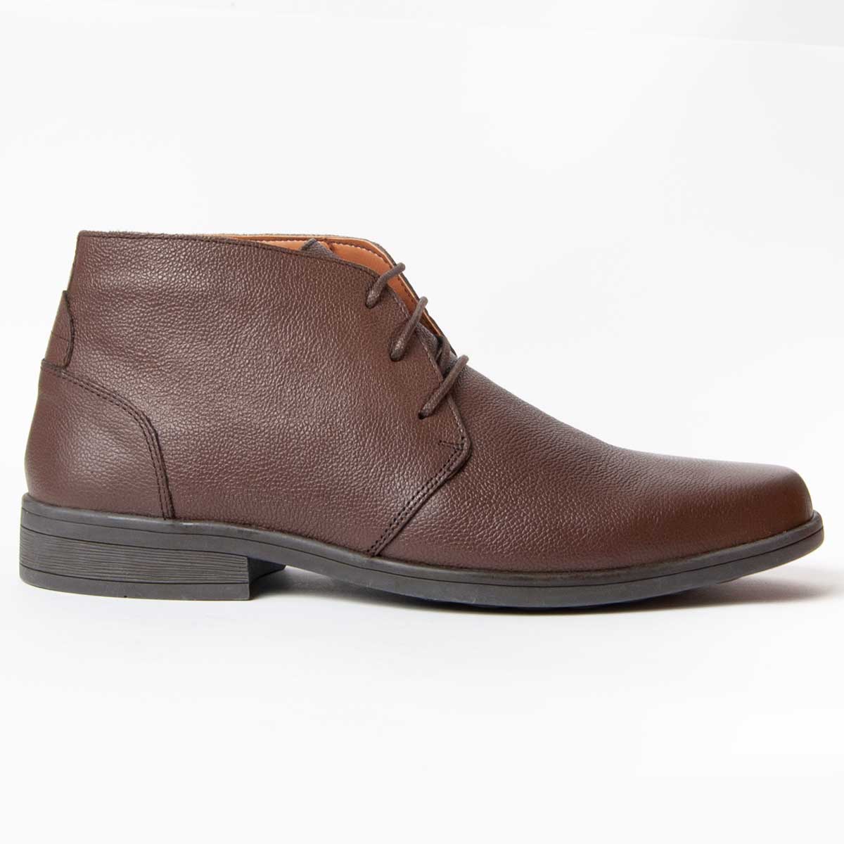 Braune Chukka-Stiefeletten aus Leder