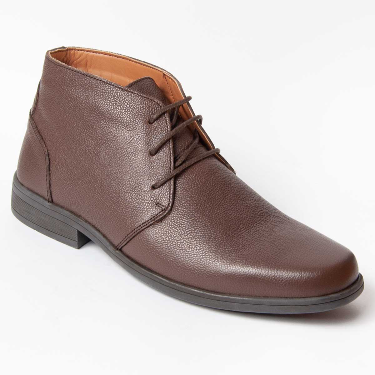 Genarbter Schnürschuh aus Leder