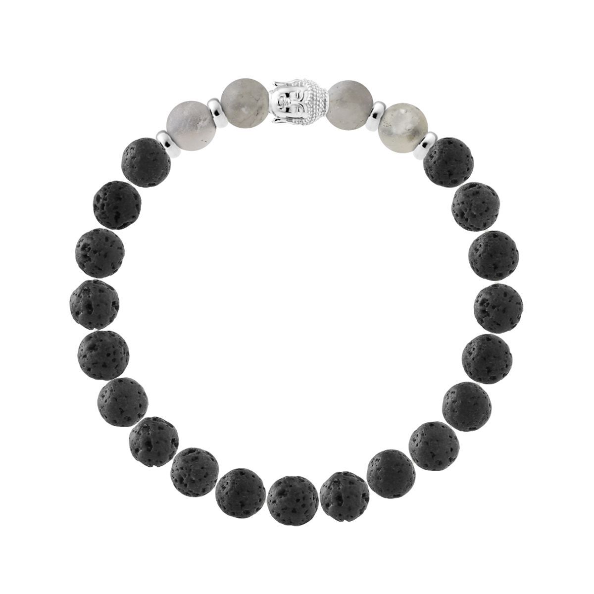 Lava Stein Quarz Perlenarmband