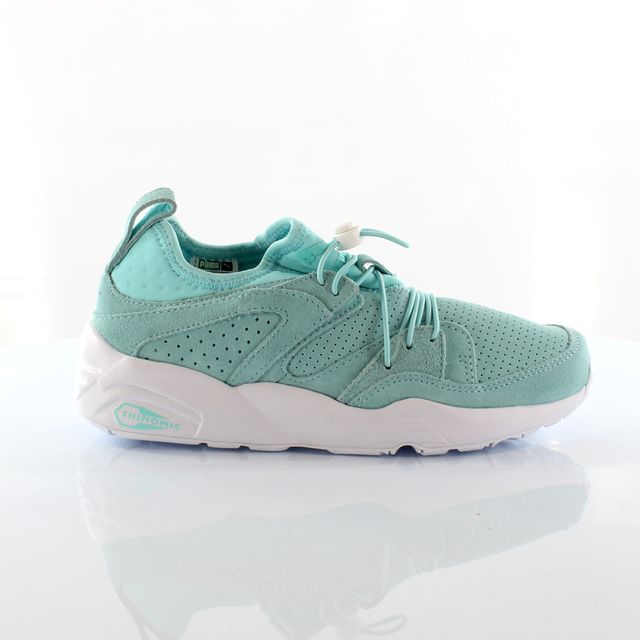 Mintfarbener Wildleder-Lifestyle-Laufschuh