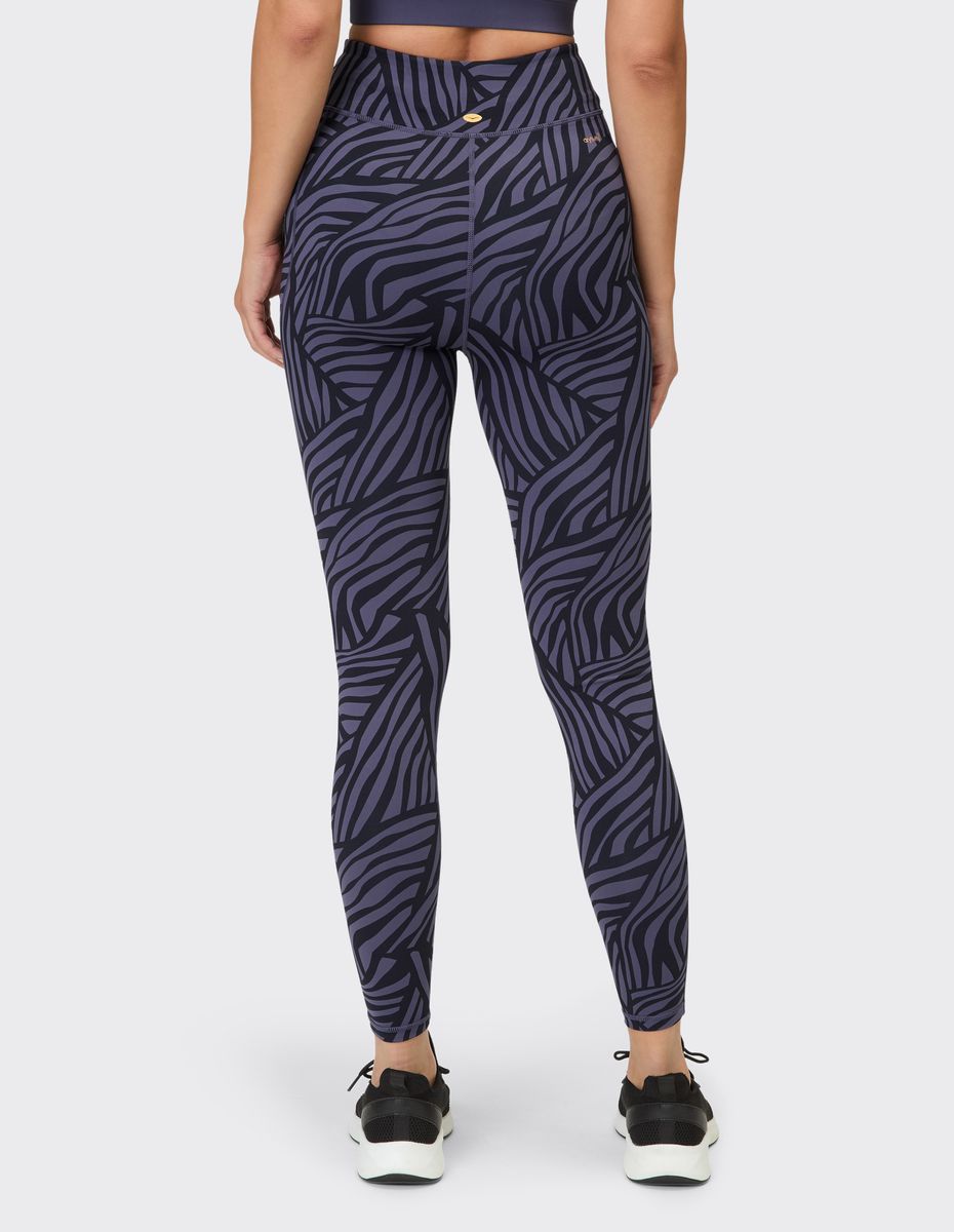 Gemusterte, hoch taillierte Sportleggings