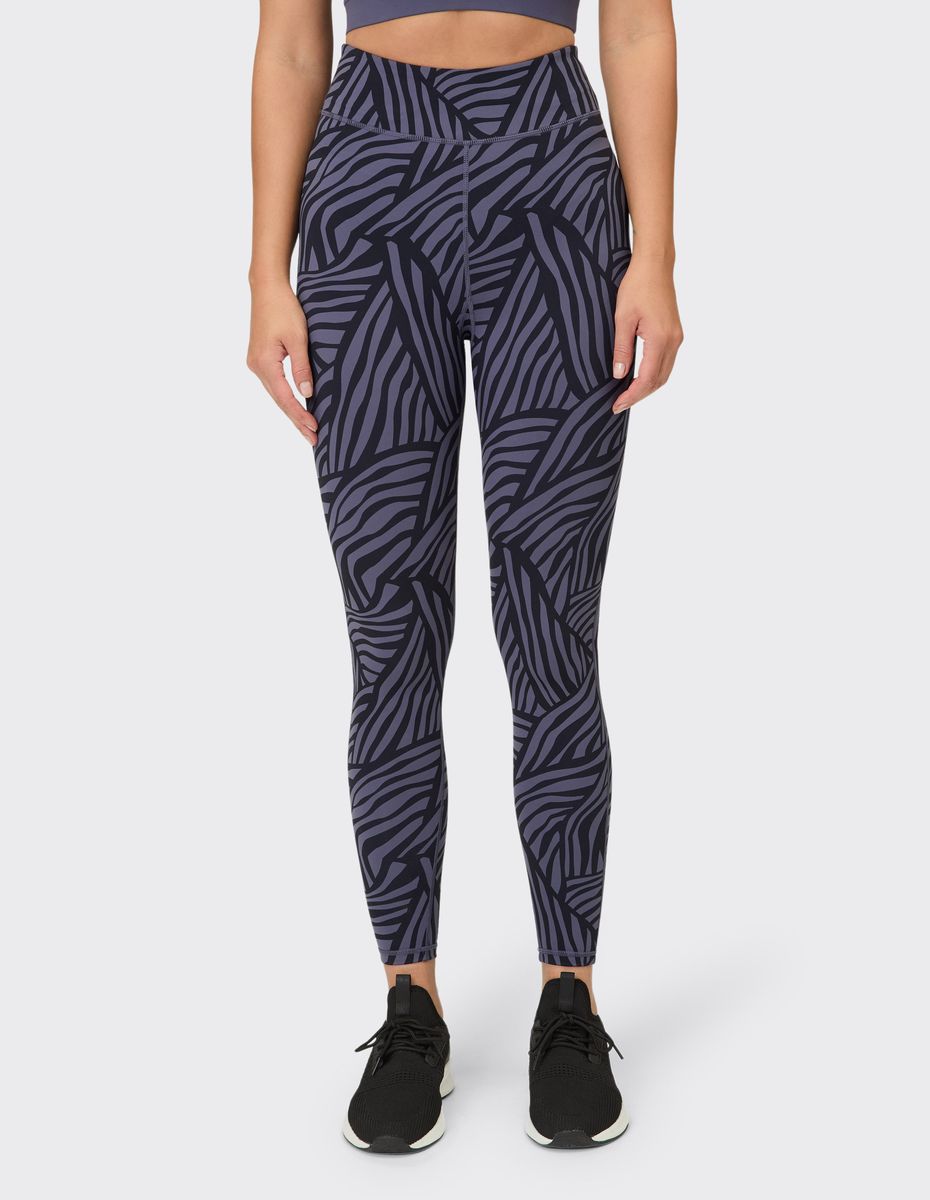 Hochgeschnittene Sport-Leggings mit abstraktem Muster
