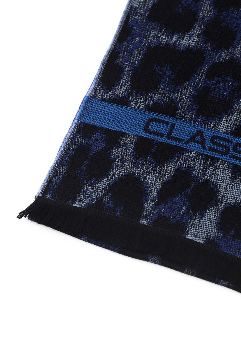 Schal mit Animal-Print und Fransen
