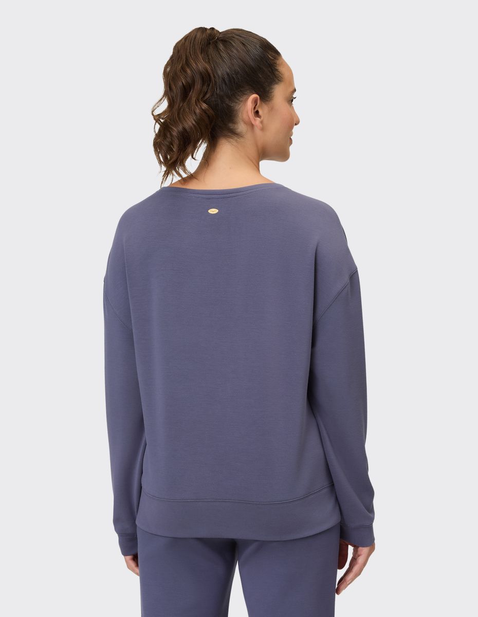 Sweatshirt aus Modal-Mischgewebe mit lockerer Passform