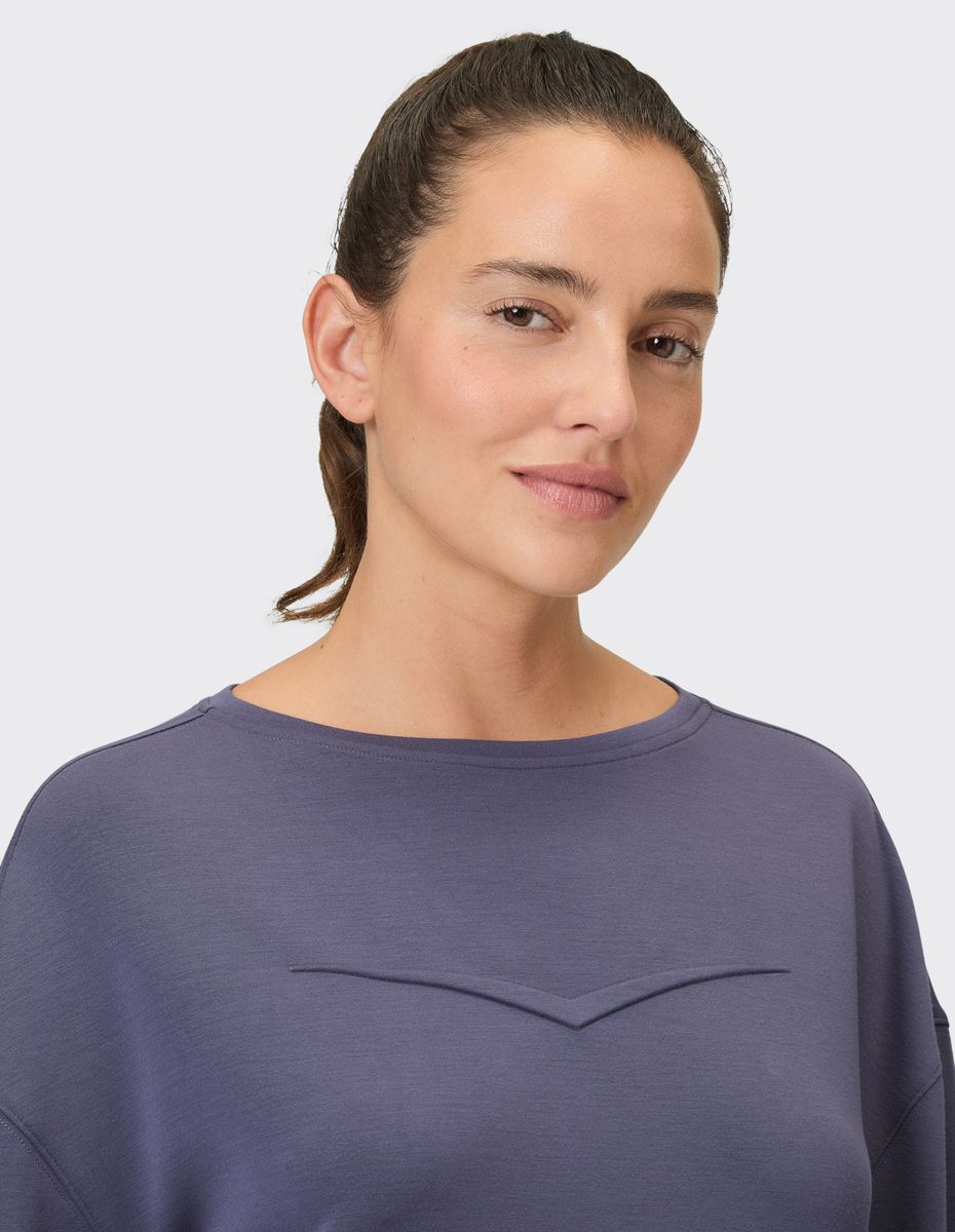 Sweatshirt aus Modal-Mischgewebe mit lockerer Passform
