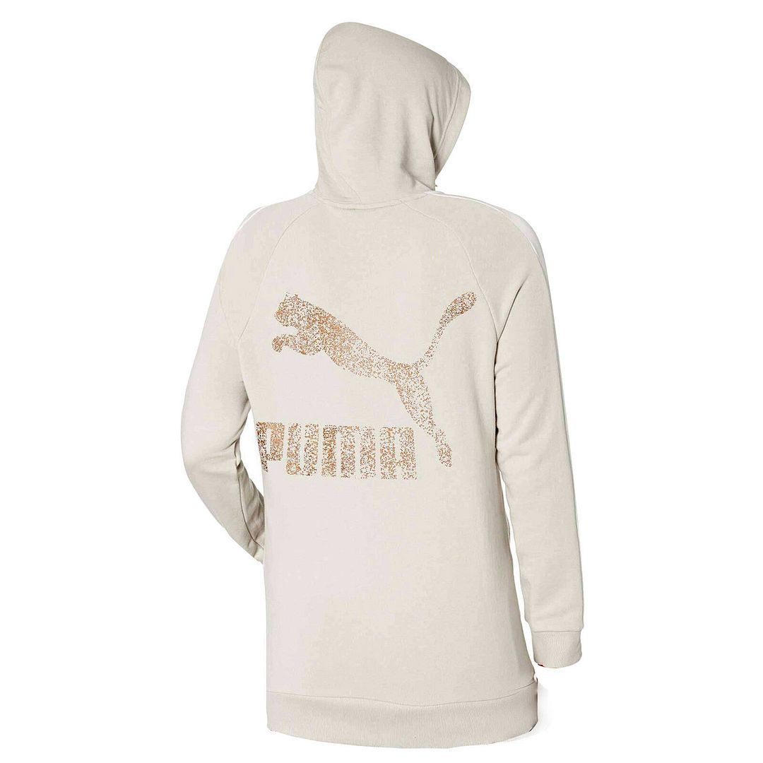 Verlängerter Kapuzen-Zip-Hoodie