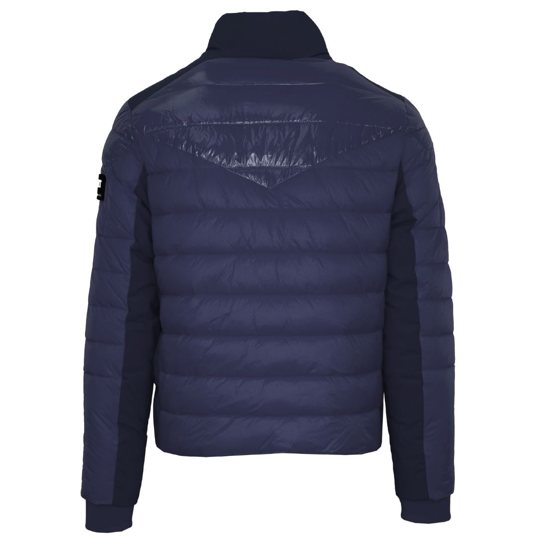 Steppjacke mit geometrischem Glanzeinsatz