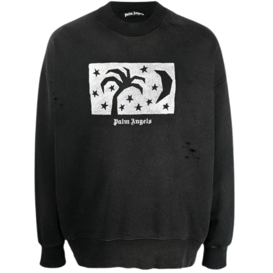 Schwarzes Palm Angels Night Sky Sweatshirt