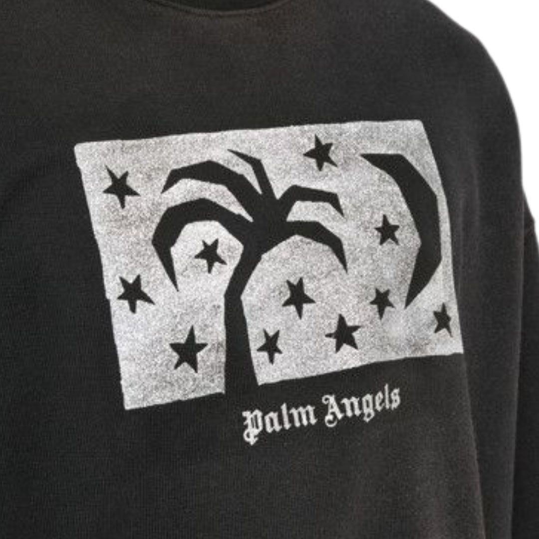 Distressed-Sweatshirt mit Nachthimmel-Grafik