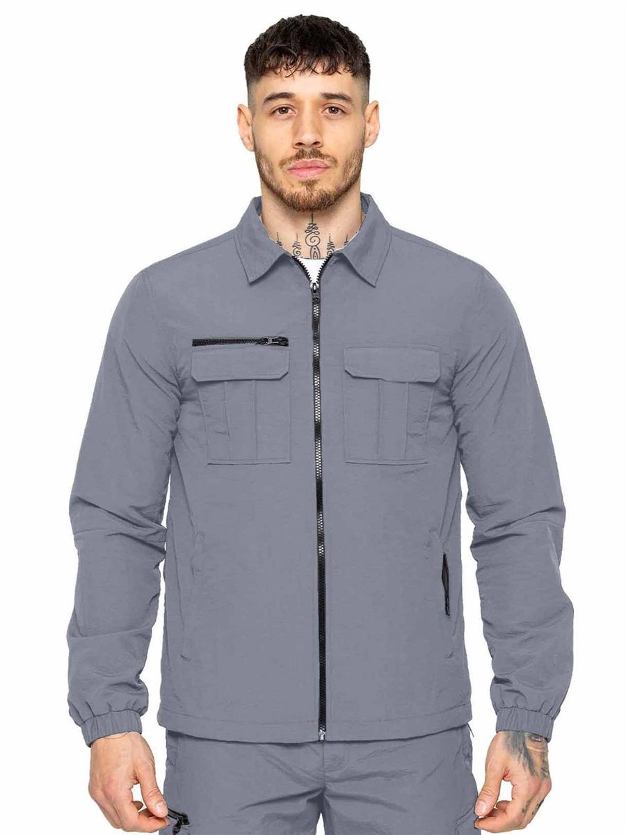 Herren Leichte Hemdjacke mit Reißverschluss