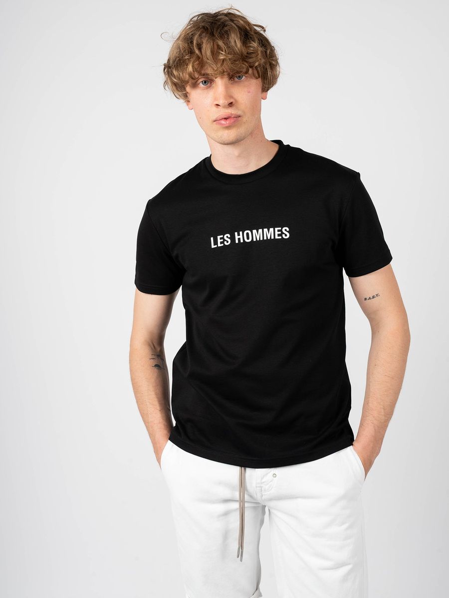 Minimalistisches Baumwoll-T-Shirt mit Logo-Print