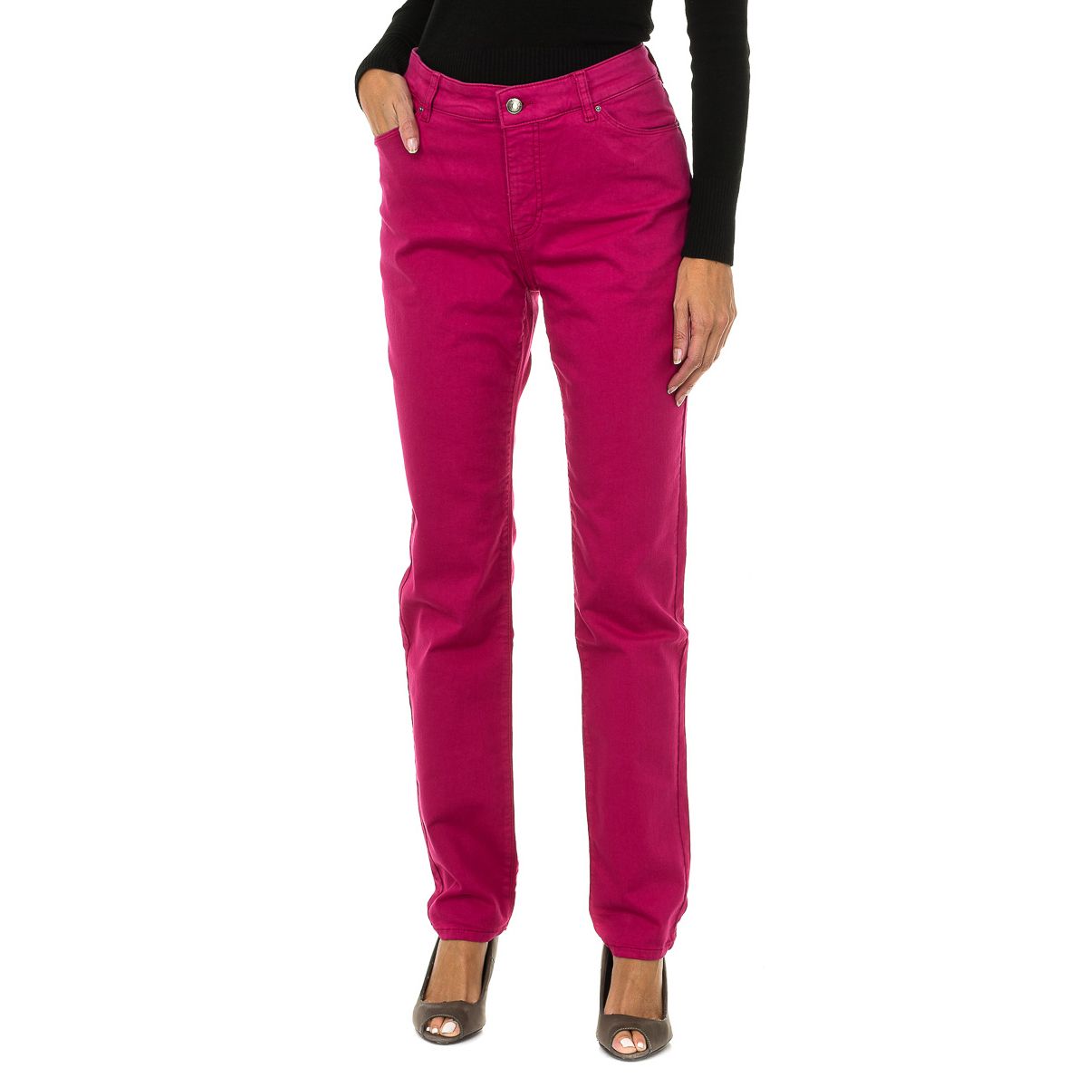 Stretch Denim Hose mit geradem Bein