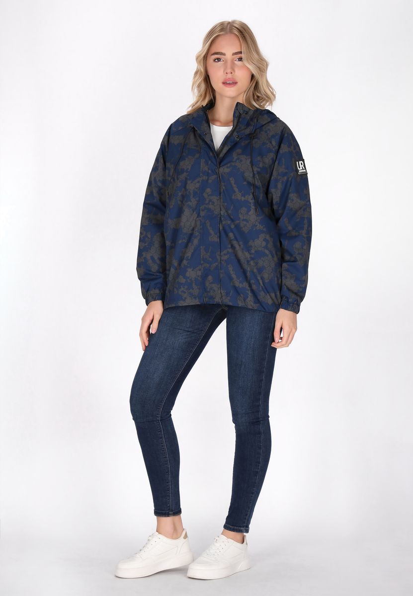 Übergroßer Kapuzenanorak mit Camouflage-Muster