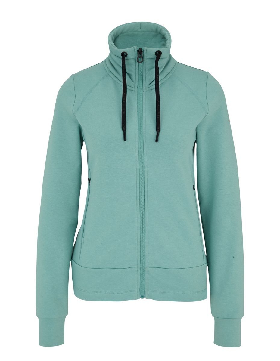 Sweatjacke mit hohem Kragen und Reißverschluss