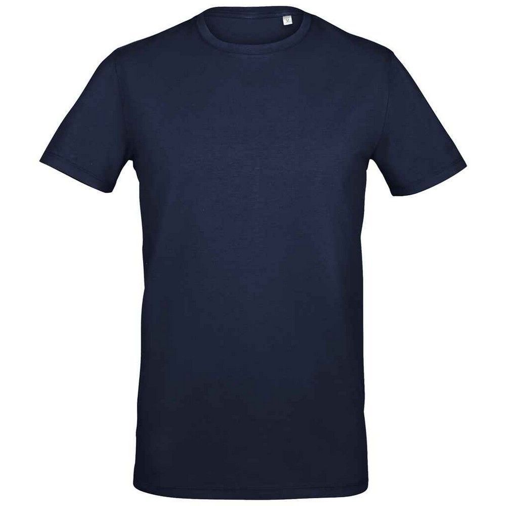 Herren T-Shirt mit Rundhalsausschnitt, Uni