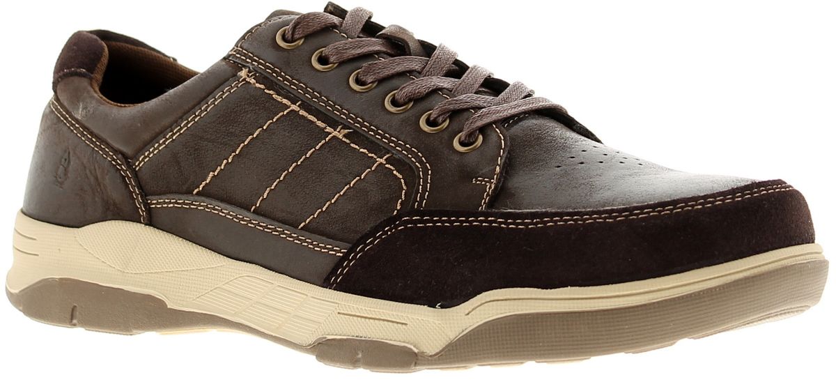 Hush Puppies finley Leder Herren Freizeitschuhe braun