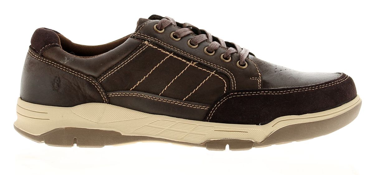 Kausale Leder-Schnürsneaker