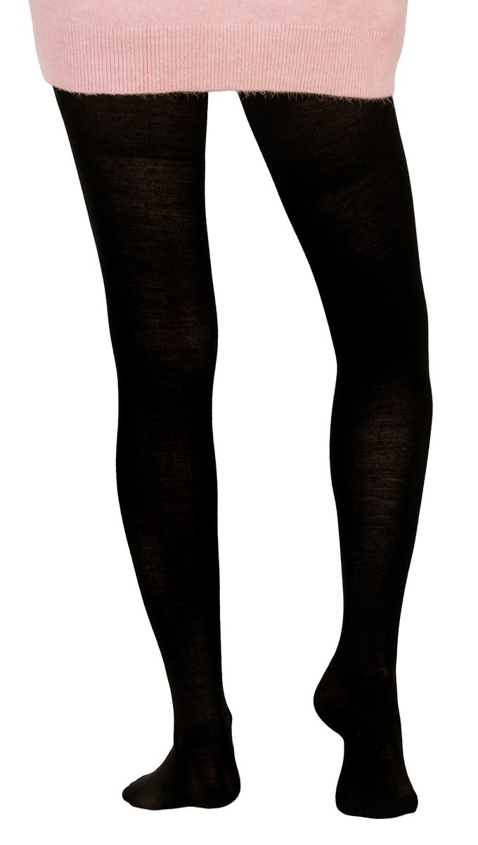 Steven - 1 Paire Femme Collant Laine Merino Doublure Polaire Noire - Noir