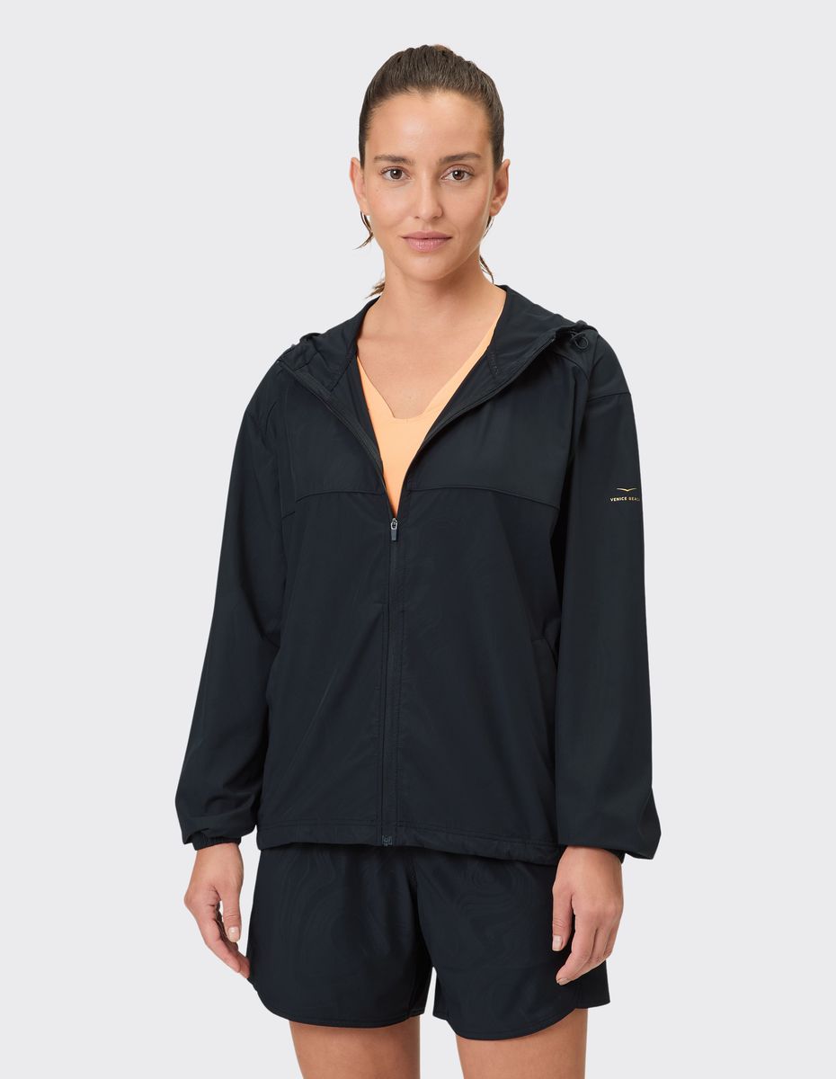 Trainingsjacke mit Kapuze und Reißverschluss