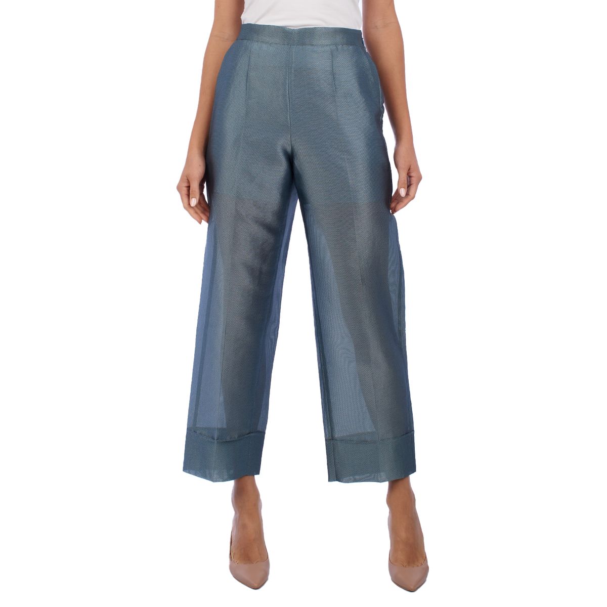 Transparente, weite Palazzo-Hose