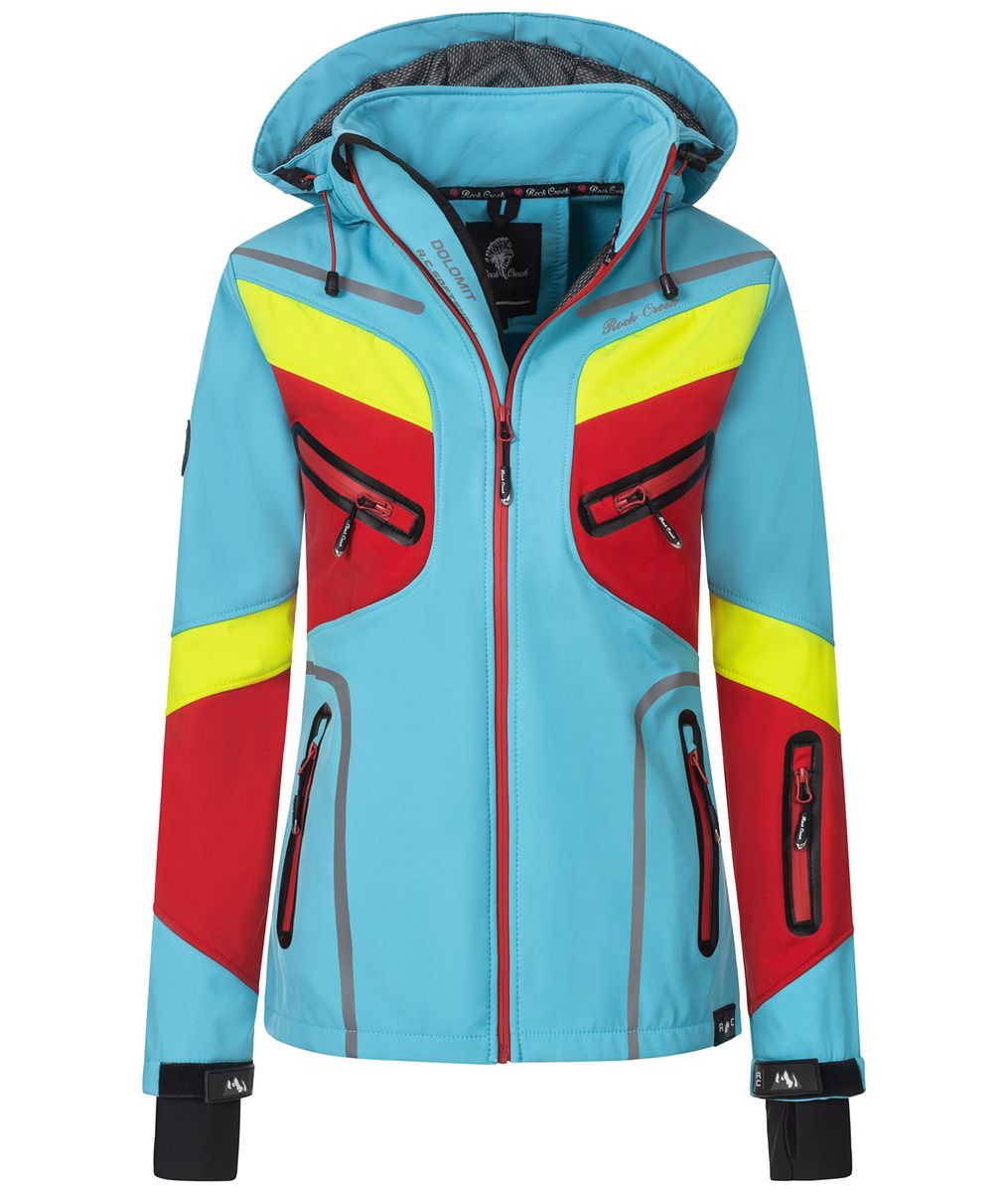 Sportliche Color-Block Softshelljacke