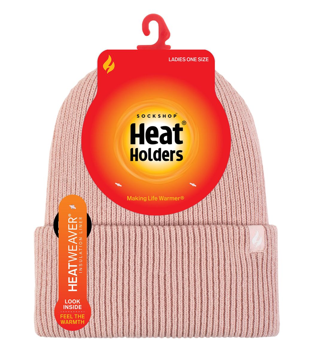 Fleece-gefütterte Beanie mit Rippbündchen