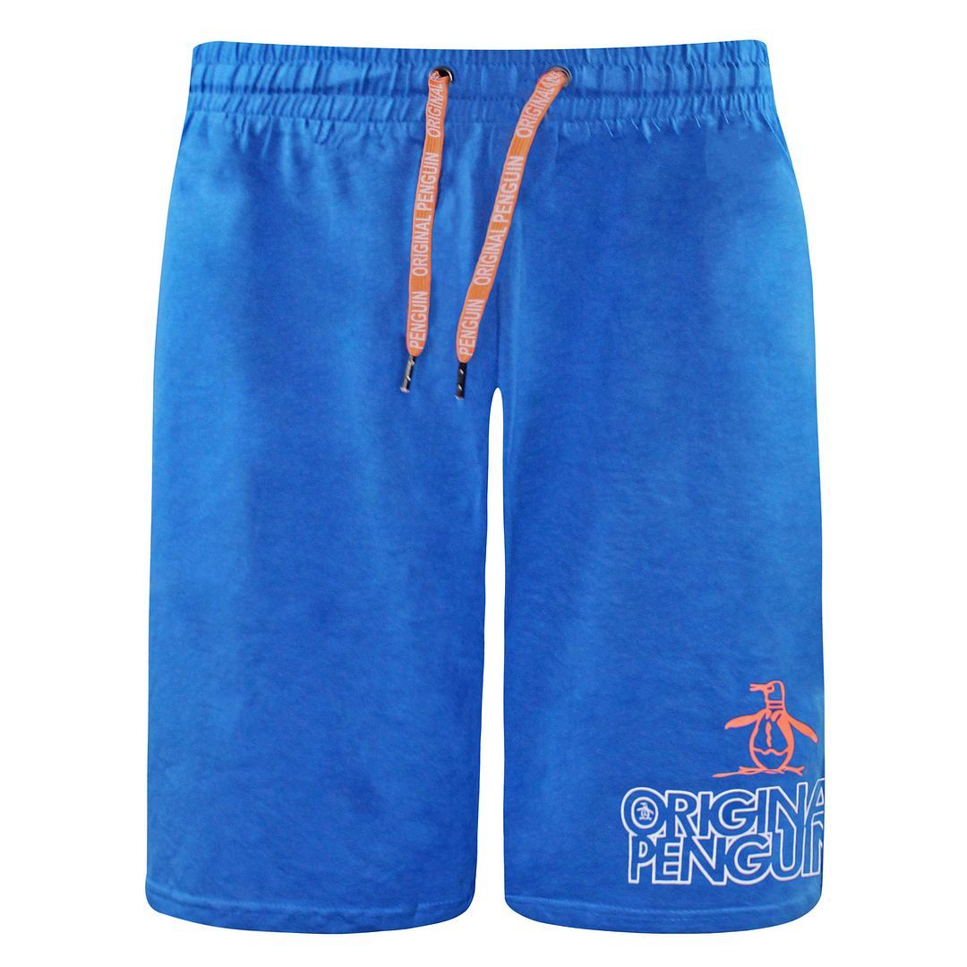 Herren Blaue Lounge Shorts mit Logo