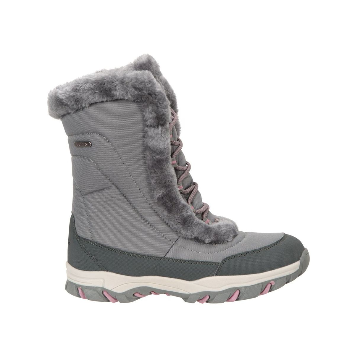 Graue, isolierte Schneestiefel für Damen