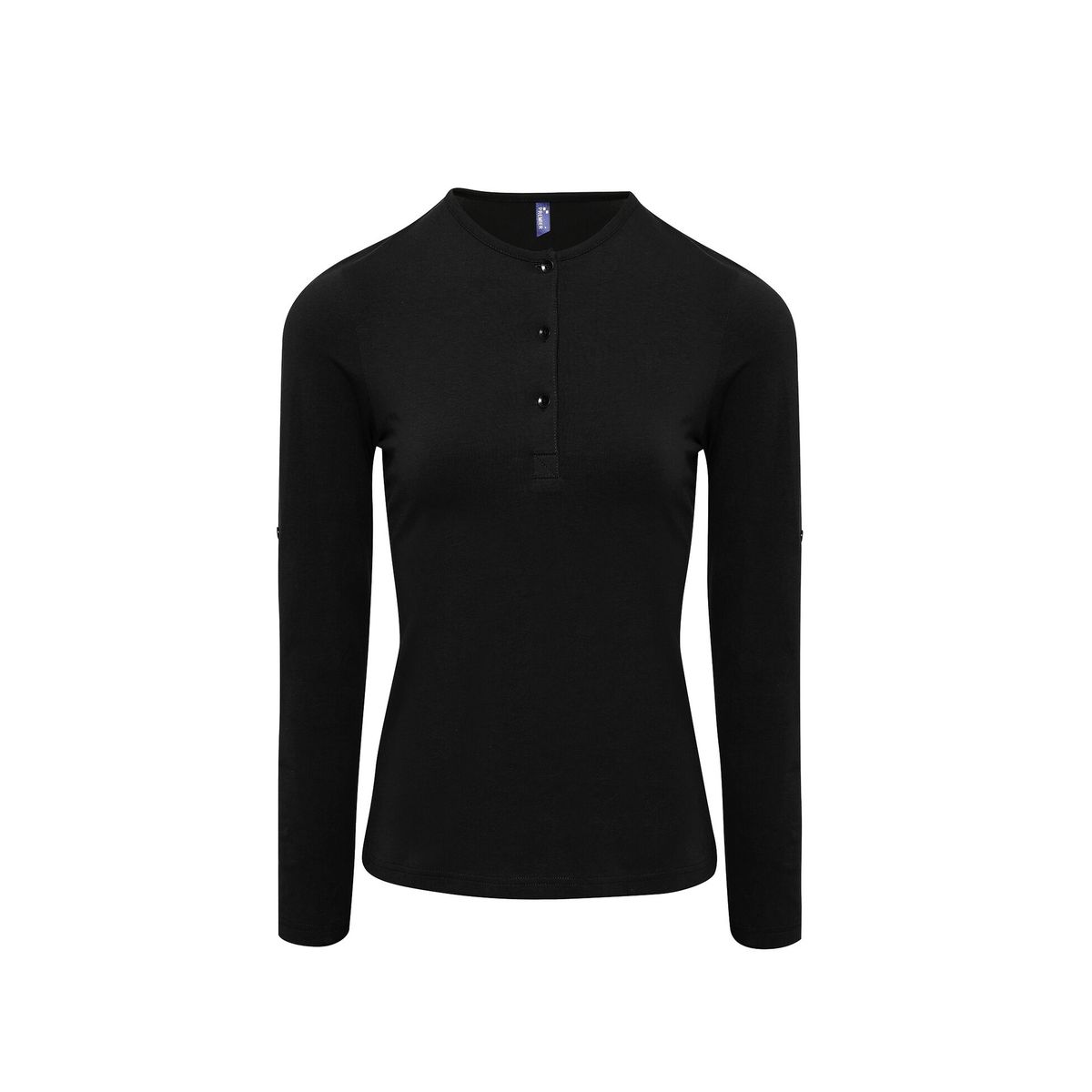 Langarm Henley Shirt mit Knopfleiste